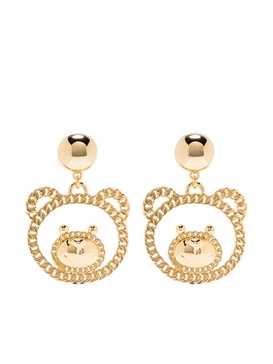 Moschino Teddy Bear Clip Earrings