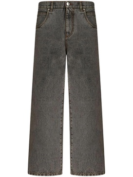 mid-rise straight-leg jeans 