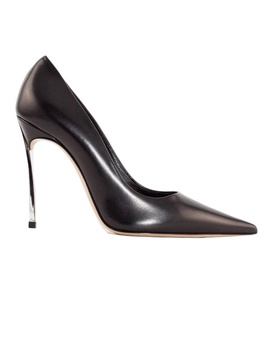 Black Calf Leather Blade Tiffany Pumps