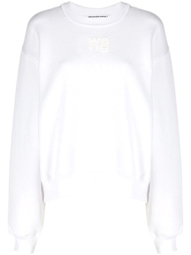 Alexander Wang Essential Terry Crew Sweatshirt With Puff Paint Logo Clothing