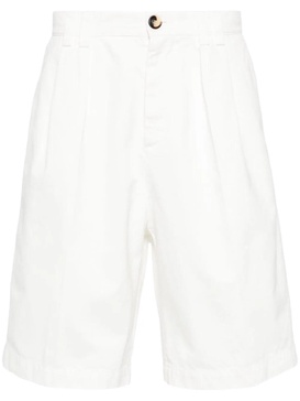 Straight leg shorts with pleated detail