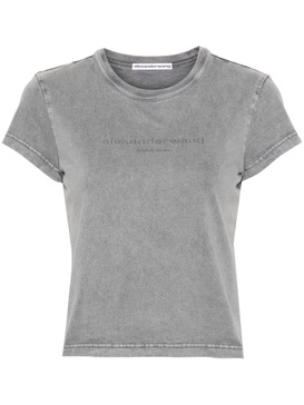 Alexander Wang Cropped Embossed T-Shirt