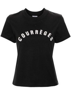 Courrèges Logo Printed Crewneck T-Shirt