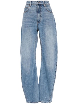 twisted straight-leg jeans