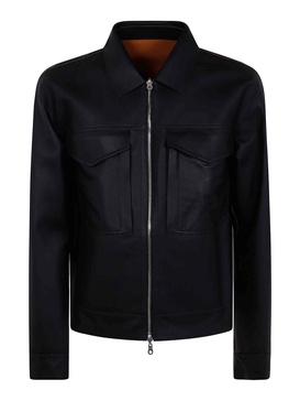 Leather Reversible Boxy Jacket