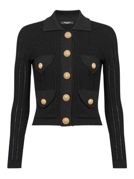 Buttoned Knit Cardigan