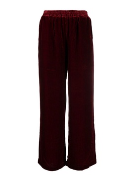 Wide leg velvet trousers