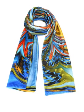 Grace print double velvet scarf