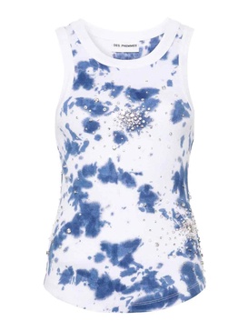 Tie Dye Splash Embroidery Tank Top