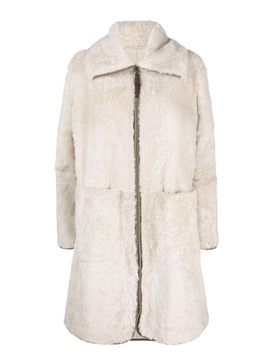 Brunello Cucinelli Full-Zipped Shearling Coat