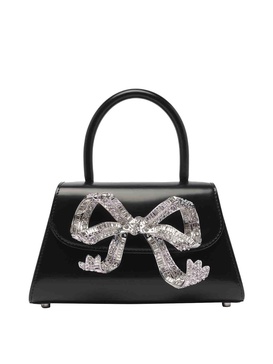 The bow mini in black with diamante