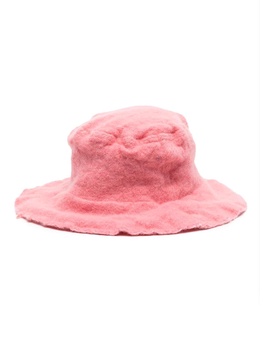 Distressed wool-blend bucket hat