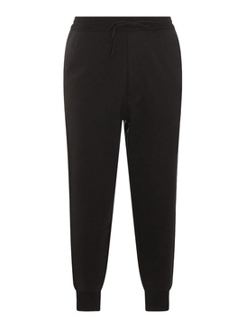 Black Cotton Track Pants