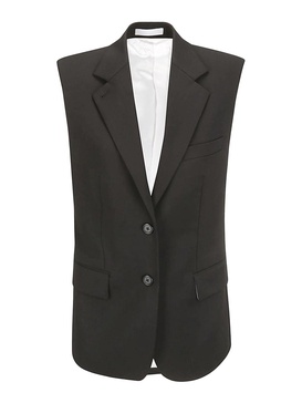 Vest with peaked lapels