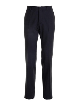 Black stretch wool pants