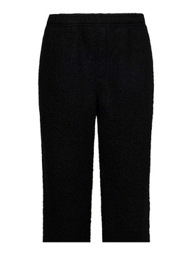 Black Wool Blend Casentino Cloth Beach Pants