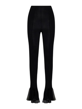 Tulle Ruffle Hem Skinny Trousers