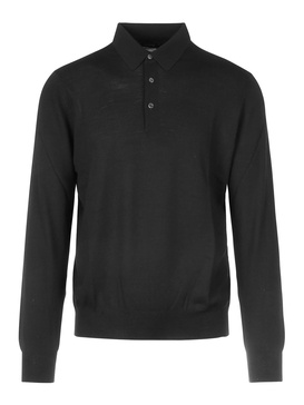 Wool polo shirt