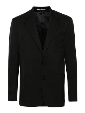 Single-breasted twill blazer