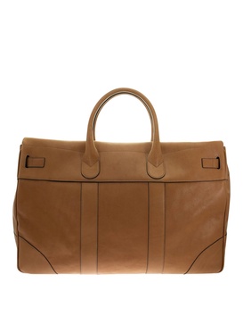 Grained leather country bag