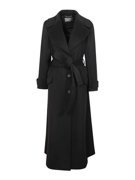 Wool coat single-breasted fastening