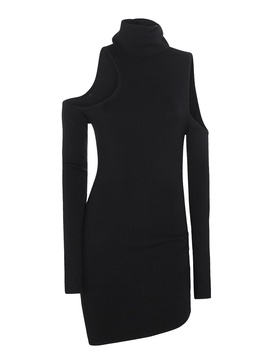 Black Wool Mini Dress