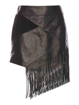 Fringed Mini Skirt