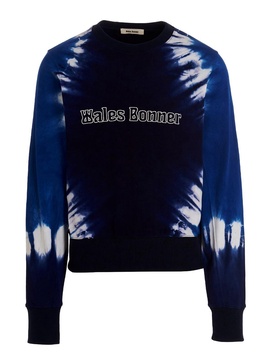 Logo embroidery tie dye sweatshirt