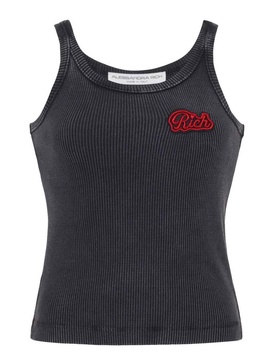 Logo Ribbed Cotton Tank Top