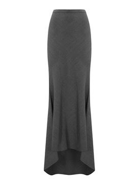 Long Asymmetric Skirt In Wool Blend