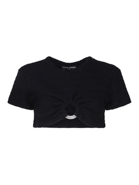 Cropped Sweater With Cut- Out Detail