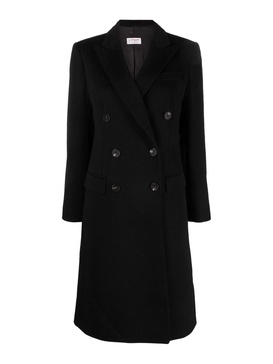 Double-breasted wool coat