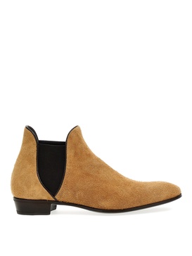 desert enamel ankle boots