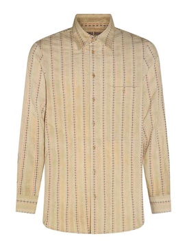 Tan Cotton Stripe Shirt