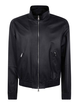 Leather Reversible Bomber Jacket