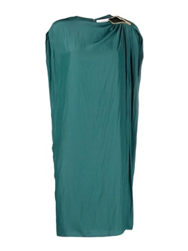 Lanvin Sleeveless Draped Knee Dress Clothing