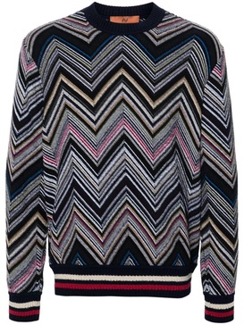 chevron-knit jumper