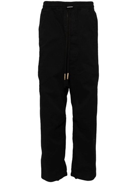 drawstring-fastening straight-leg trousers 