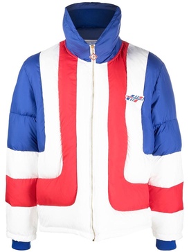 colour-block puffer jacket