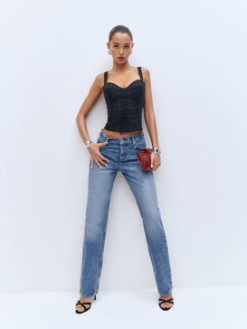 Abby Low Rise Straight Jeans