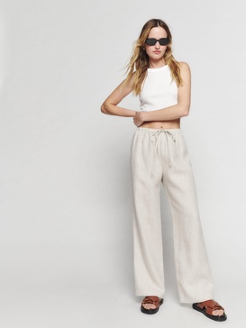 Petites Olina Linen Pant