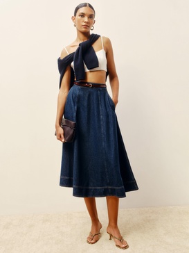 Delilah Denim Midi Skirt