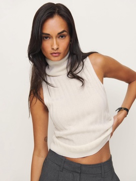 Rowyn Cashmere Turtleneck Tank