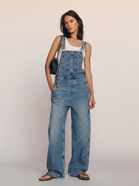 River Relaxed Denim Overalls