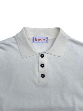 Weller Extra Fine Cotton Knitted Polo In White