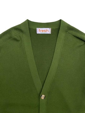 Scott Luxury Cotton Cardigan In Green