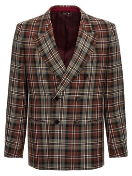 Etro Double-Breasted Check-Patterned Blazer