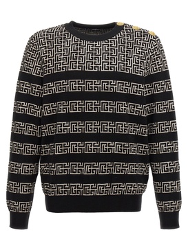 Striped PB Labyrinth wool and linen jumper