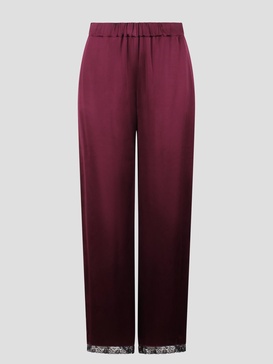 Satin wide trousers