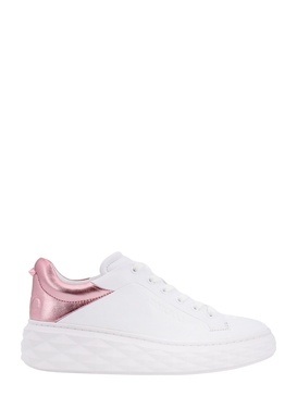 JIMMY CHOO Diamond Maxi Women’s White/Pink Metallic Sneaker